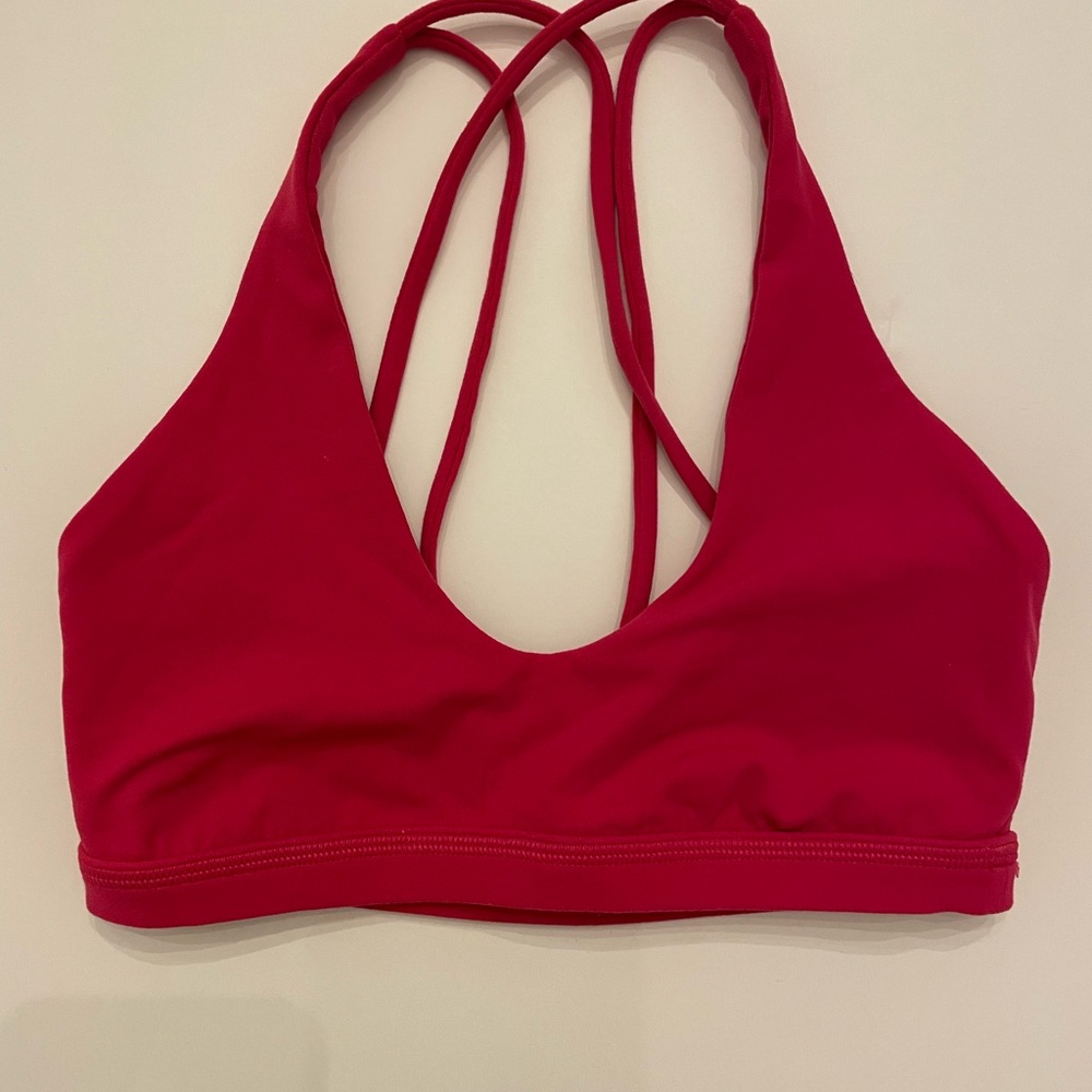 Lululemon Nulu Strappy Scoop-Neck Bra A/B Cup Passionate (pink) size 2